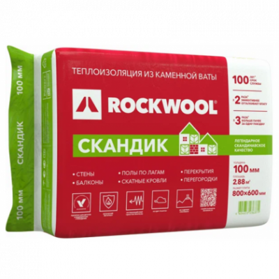 Минеральная вата Rockwool Лайт Баттс Скандик 100 мм (2,88 м2)