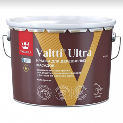 Краска для деревянного фасада матовая акриловая Tikkurila Valtti Ultra, 9 л