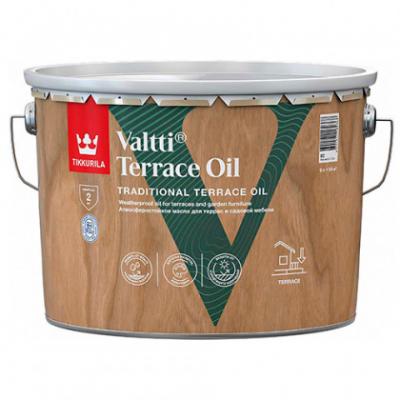 Атмосферостойкое масло для террас и садовой мебели Tikkurila Valtti Terrace Oil, 9 л.