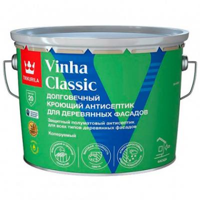 Антисептик для деревянных фасадов полуматовый кроющий Tikkurila Vinha Classic, 9 л