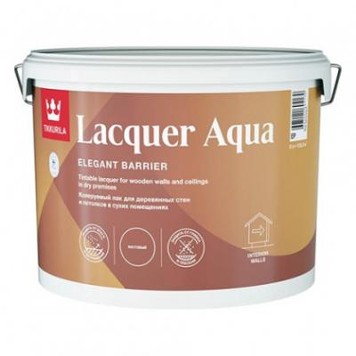 Водный колеруемый лак для внутренних работ Tikkurila Lacquer Aqua, 9 л