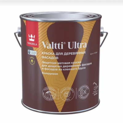 Краска для деревянного фасада матовая акриловая Tikkurila Valtti Ultra, 2,7 л